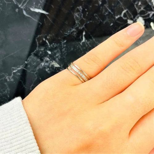 Bague 52 Alliance Diamants Or blanc 58 Facettes 20400000695