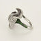 Bague 65 Bague fleur en or blanc 18k et diamants, tsavorites, améthyste 58 Facettes LJ25-309