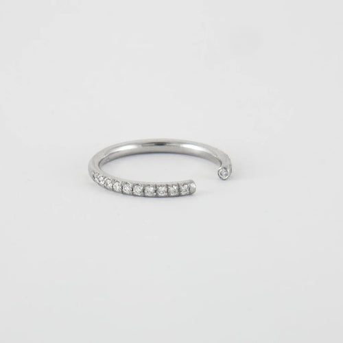 Bague 55 Bague en or blanc diamants 58 Facettes