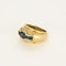 Bague 50 Bague en or jaune saphir et diamants 58 Facettes REU1222