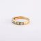 Bague 54 / Jaune / Or 750 Demi-alliance 6 Diamants 58 Facettes 220109R
