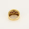Bague 53 Bague jonc godronnée en or jaune, diamants et rubis 58 Facettes CAN1651