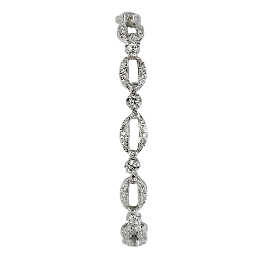 Bracelet Bracelet en or blanc 750 serti de 156 diamants (1,1 ct) 58 Facettes 2512