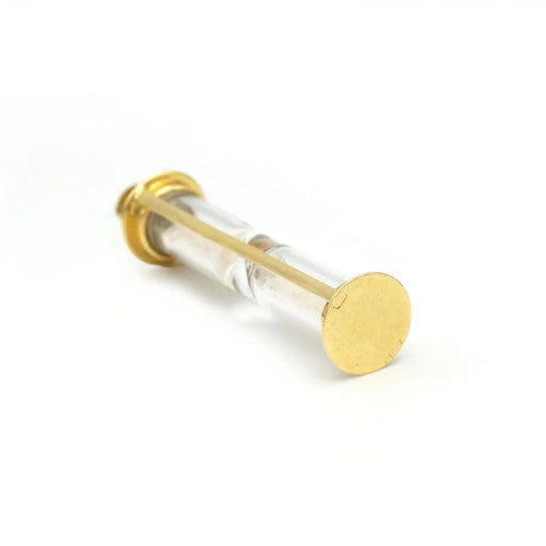 Pendentif Pendentif sablier en or jaune 750‰, verre et sable blanc 58 Facettes 250129R