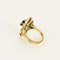 Bague 49 Bague marquise en or jaune 18K avec saphir et diamants 58 Facettes 58FC129