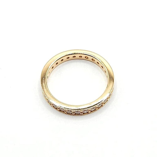 Bague 52 Alliance or rose sertie de diamants 58 Facettes