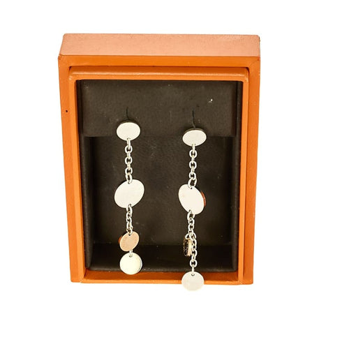 Boucles d'oreilles Hermès - Confettis -  Boucles d'oreilles en argent et or rose. 58 Facettes 58FC30-2