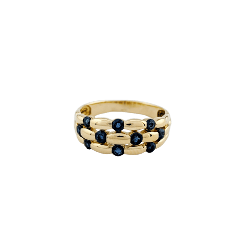 Bague 57 Bague en or jaune 18 carats et saphirs 58 Facettes 33376