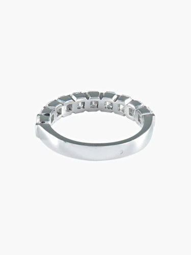 Bague 55.5 Alliance - Bague demi-tour en or blanc et diamants 58 Facettes 404 50034