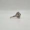 Bague 56 Bague fleur platine diamants 58 Facettes