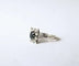 Bague 50 Bague pompadour saphir bleu et diamants en or blanc 18k 58 Facettes