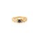 Bague 52 Bague Or jaune Saphir et éclats de diamants 58 Facettes