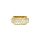 Bague 55 Bague - Bague bandeau en or jaune 18k et diamants 58 Facettes BG10