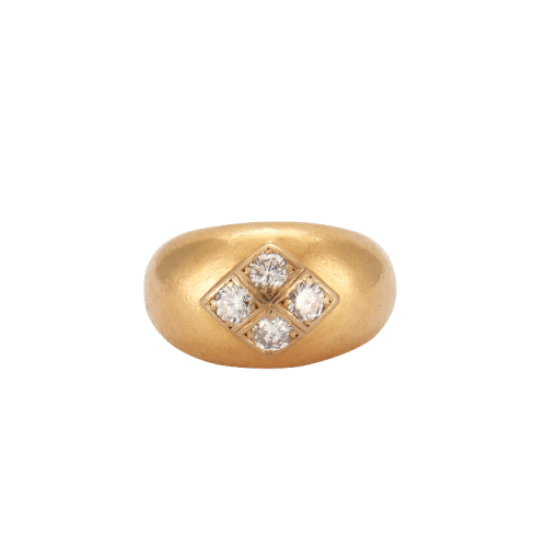 Bague 52 Bague Jonc Or Jaune Diamants 58 Facettes LOT 4119