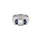 Bague 56.5 Bague en Or blanc 18k diamants et saphirs 58 Facettes PER0149
