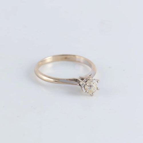 Bague 53 Bague Solitaire Diamant coussin taille ancienne 58 Facettes FM93