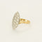 Bague 57 Bague marquise en or blanc, or jaune et diamants 58 Facettes MONTG0047