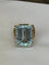 Bague 52 Bague Or Jaune Aigue-Marine 58 Facettes LOT 4432