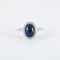 Bague 54.5 Bague Saphir cabochon Diamants 58 Facettes