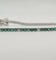 Bracelet Rivière or blanc sertie de diamants et émeraudes 58 Facettes