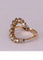 Bague 54 Bague lune en or jaune 18k et diamants marron 58 Facettes P144