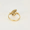 Bague 54.5 Bague en or jaune, or blanc et diamants 58 Facettes LAV1851