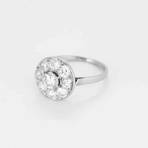 Bague 52 Elegante Bague platine et diamants 58 Facettes SMA0406X4