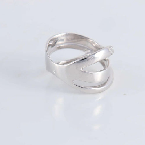 Bague 59 Bague Croisée Diamants 58 Facettes FM97