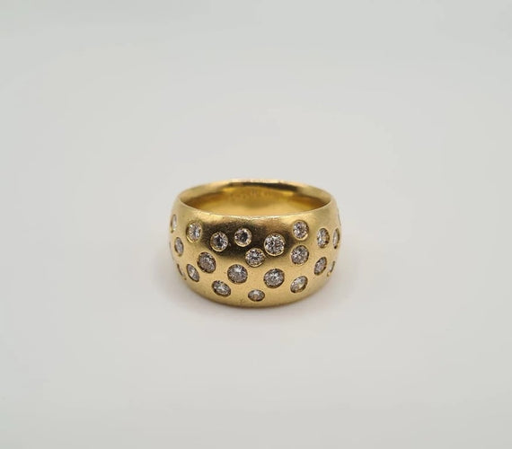 Bague 59 Bague Or jaune Diamants 58 Facettes