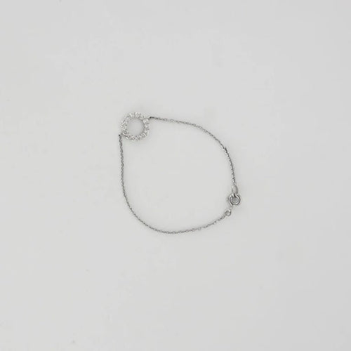 Bracelet Bracelet or blanc cercle de diamants 58 Facettes