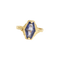 Bague 59 Bague ancienne en or jaune 14K avec saphir 58 Facettes 2481
