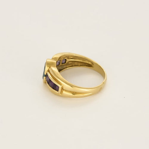 Bague 52.5 Bague en or jaune, topaze et améthyste 58 Facettes CHAL1442X2