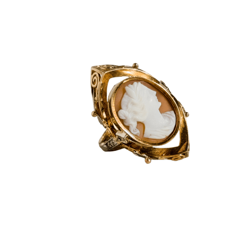 Bague 52.5 Bague camée victorienne en or 585 avec diamants 58 Facettes 2623