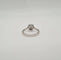 Bague 52 Bague or blanc sertie d'un diamant GIA et diamants naturels 58 Facettes