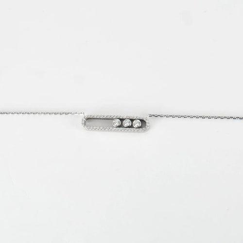 Collier Collier en Or Blanc & diamants 58 Facettes
