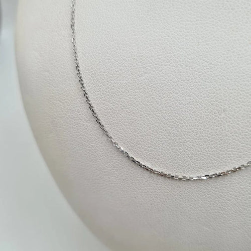 Collier Chaine fine or blanc 18 carats 58 Facettes