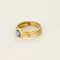 Bague 54 Bague jonc en or jaune et saphir 58 Facettes LOR3887X2