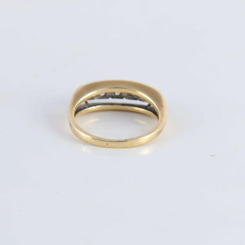 Bague 51 Bague style jarretière 5 Diamants 58 Facettes FM124
