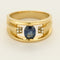 Bague 55.5 Bague en or jaune, saphir et diamants 58 Facettes BIA1308