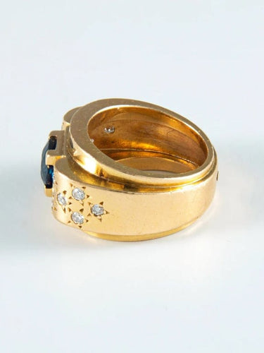 Bague 50 Bague Saphir et Diamants 58 Facettes