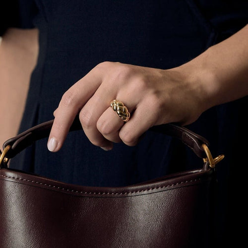 Bague 55 Bague en or jaune bombé 58 Facettes SENS2452X3