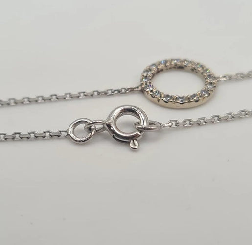 Bracelet Bracelet or blanc serti de diamants naturels 58 Facettes