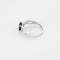 Bague 54 Bague Solitaire en or blanc, saphir et diamants 58 Facettes POI0555