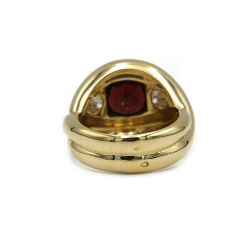 Bague 57 Bague or, diamants, grenat 58 Facettes 240044SP