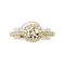 Bague 52.5 Bague halo en or jaune 18 carats avec diamants 58 Facettes 2952