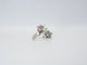 Bague 53 Bague fleurs or blanc rubis émeraudes 58 Facettes 5196