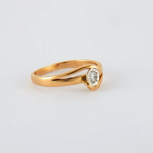 Bague 55 Bague Or jaune Diamants 58 Facettes