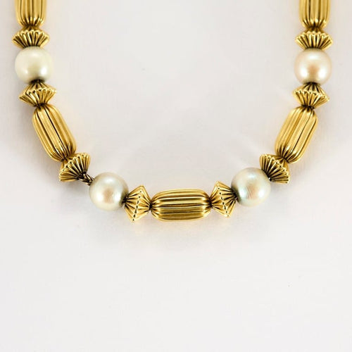 Collier Ilias Lalaounis  - Rare Collier en or jaune et perles 58 Facettes CAN1616X4
