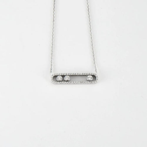 Collier Collier en Or Blanc & diamants 58 Facettes