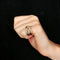 Bague 47 Bague Croisée 3 ors pavage Diamants 58 Facettes FM117